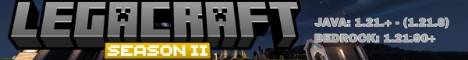 LegaCraft Season 2 Minecraft server banner