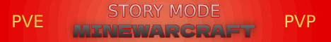 Minewarcraft PvE Story Open World Minecraft server banner