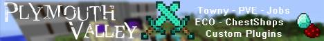 Plymouth Valley Minecraft server banner
