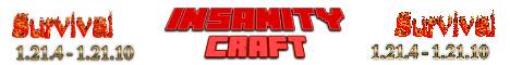 Insanitysurvival Minecraft server banner
