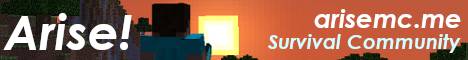 Arise Survival Minecraft server banner