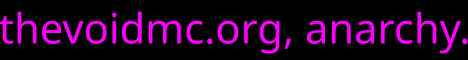 THE VOID Minecraft server banner
