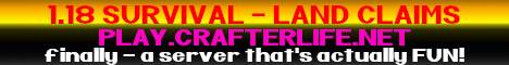 CrafterLife Minecraft server banner