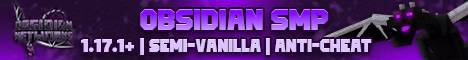 ObsidanSMP Minecraft server banner