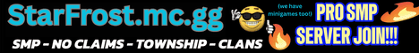 StarFrost Minecraft server banner