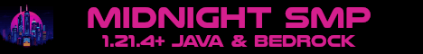 Midnight SMP Minecraft server banner