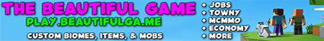 The Beautiful Game Minecraft server banner