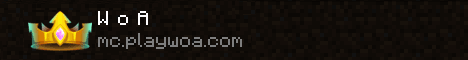 W o A Minecraft server banner
