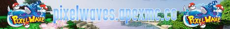 PixelWaves Minecraft server banner