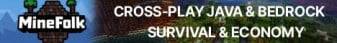 MineFolk Survival Minecraft server banner