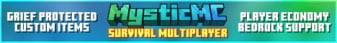 MysticMC Minecraft server banner