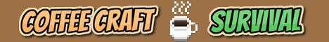 CoffeeCraft Survival Minecraft server banner