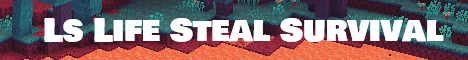 Ls LifesSteal Survival Minecraft server banner