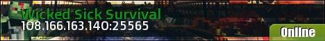 Wicked Sick Survival Minecraft server banner