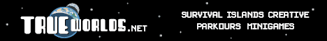 True Worlds Minecraft server banner