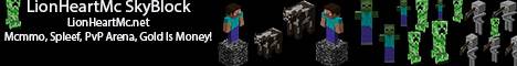 LionHeart Skyblock Minecraft server banner