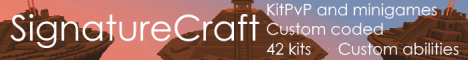 SignatureCraft Minecraft server banner