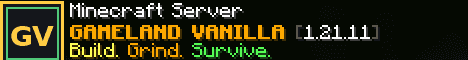 Gameland Vanilla Minecraft server banner