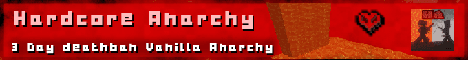 Hardcore Anarchy Minecraft server banner