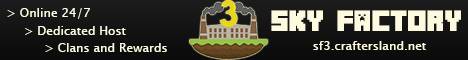 SkyFactory3 by CraftersLand Minecraft server banner