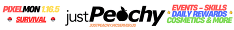 justPeachy Pixelmon Minecraft server banner