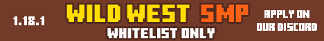 Wild West SMP Minecraft server banner