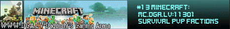 DGA.LV | #13-1 Factions Minecraft server banner