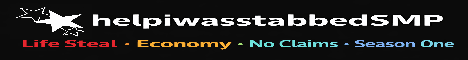 helpiwasstabbed SMP Minecraft server banner
