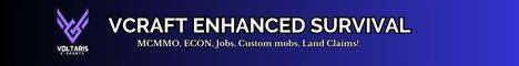 VCraft Ehannced survival Minecraft server banner