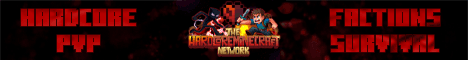 The Hardcore Minecraft Network Minecraft server banner