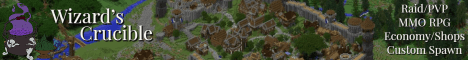 Wizards Crucible Minecraft server banner