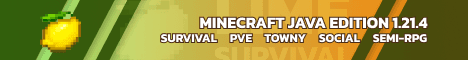 Lime PVE Survival Community Minecraft server banner