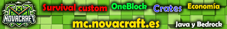 NovaCraft Minecraft server banner