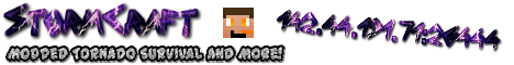 StormCraft Modded Tornado Survival Minecraft server banner