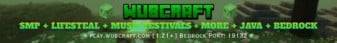 Wubcraft Minecraft server banner