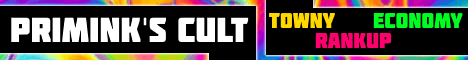Priminks Cult Minecraft server banner