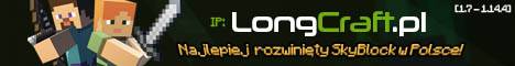 LongCraft.pl SkyBlock Minecraft server banner