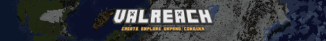 World of New Valreach Minecraft server banner