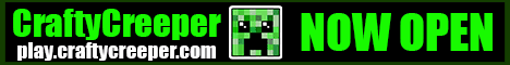 CraftyCreeper Minecraft server banner