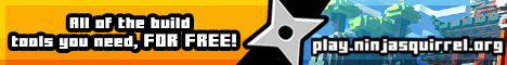 Ninja Squirrel Creative Minecraft server banner
