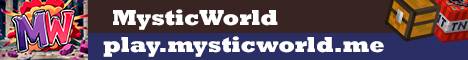 MysticWorld Minecraft server banner
