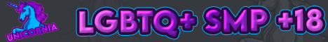 Unicornia PvE SMP Minecraft server banner