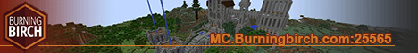 Burning Birch Minecraft server banner