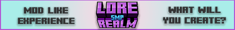 Lore Realm SMP Minecraft server banner
