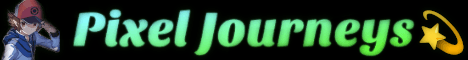 Pixel Journeys Minecraft server banner