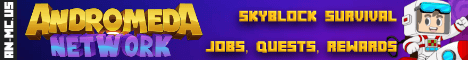 Andromeda Network Minecraft server banner