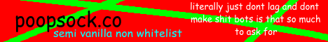 Poopsock Minecraft server banner