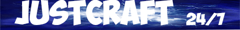 JustCraft HardcorePVP Minecraft server banner