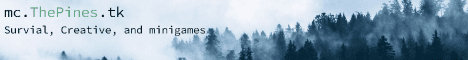 The Pines Minecraft server banner