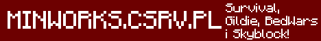 Minworks Minecraft server banner